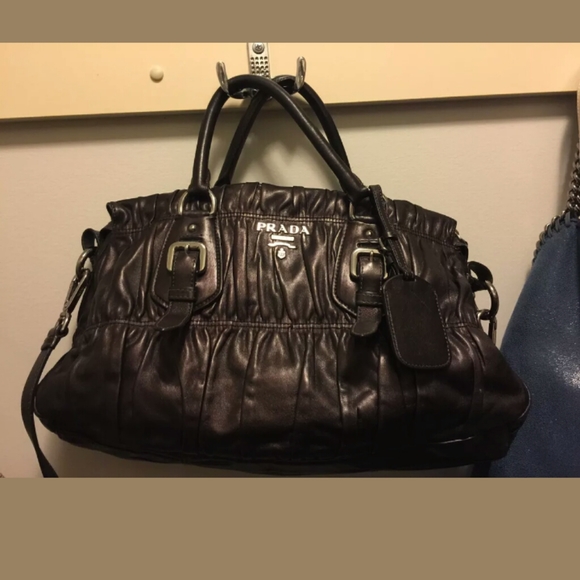 Prada Handbags - Prada Napa Leather Gaufre Handbag